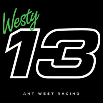 Ant West Racing 13 Tee Black - Kids Design
